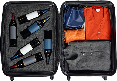 12 Bottle wine Suitcase With Clothes